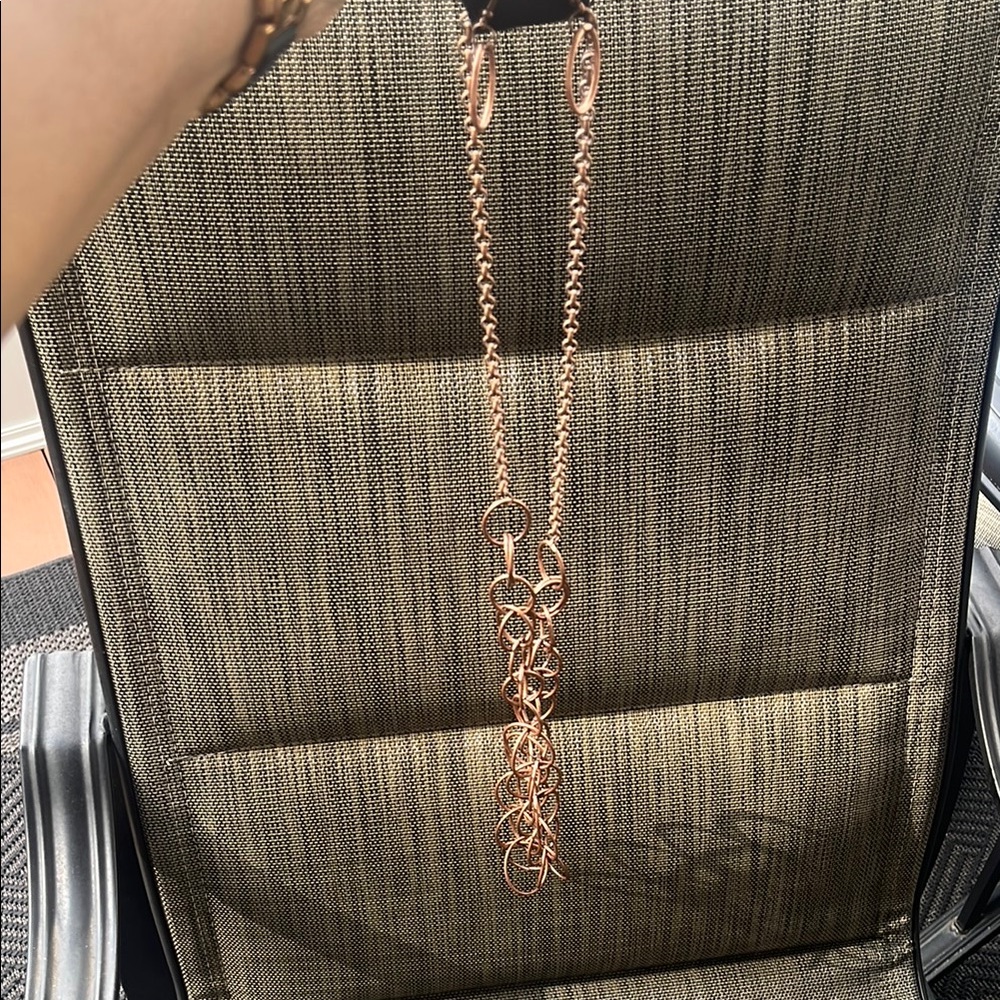 Paparazzi Gold Copper Statement Necklace and earrings set Intricate Design - Picture 7 of 9